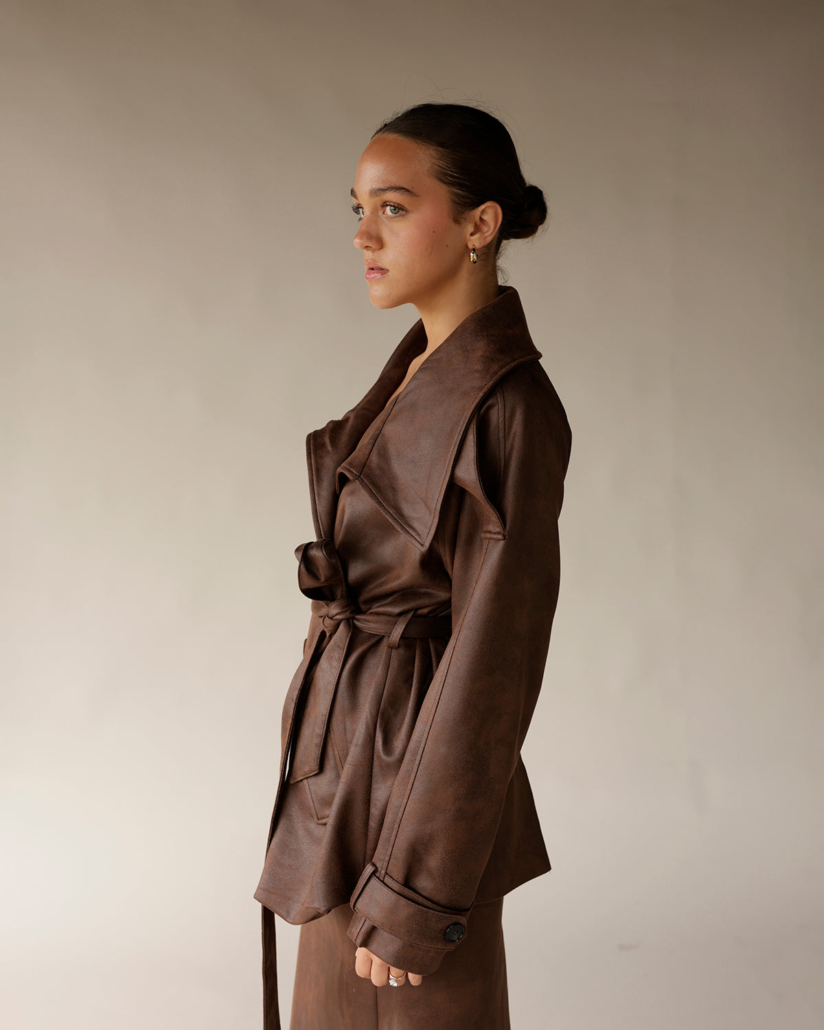 NIA WILLIAM FAUX LEATHER JACKET