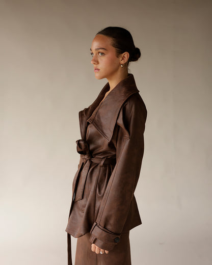 NIA WILLIAM FAUX LEATHER JACKET