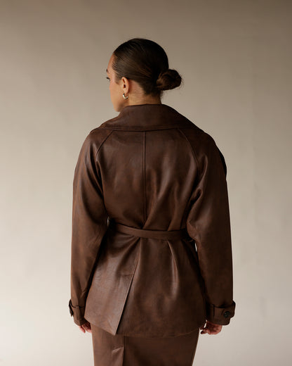 NIA WILLIAM FAUX LEATHER JACKET
