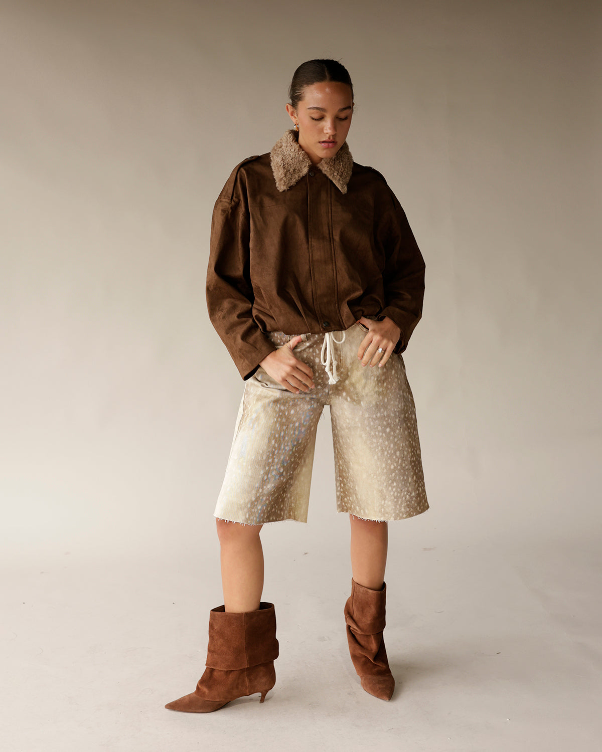 FAWN DENIM JORTS