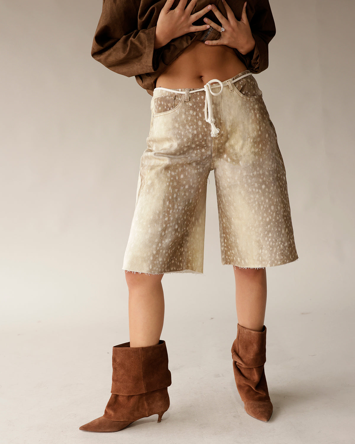 FAWN DENIM JORTS