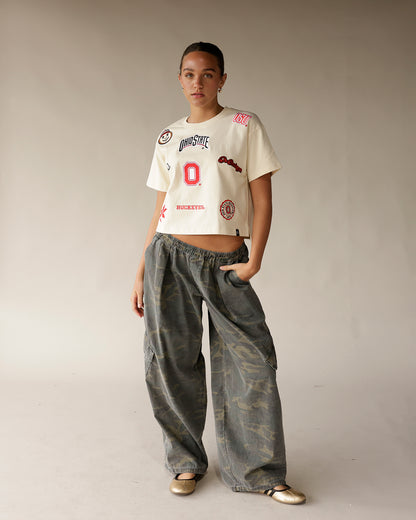 WASHED CAMO CARGO PANTS
