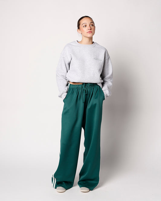 green track pants comfy track pants trendy casual outfit 