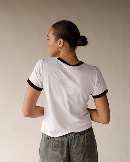 CIGARETTES + SECRETS 2.O RINGER BABY TEE