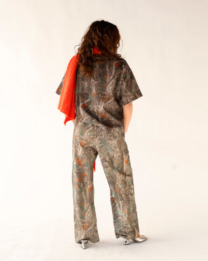 HIP OFF DUTY CAMO OVERSIZED WIDE-LEG SWEATS