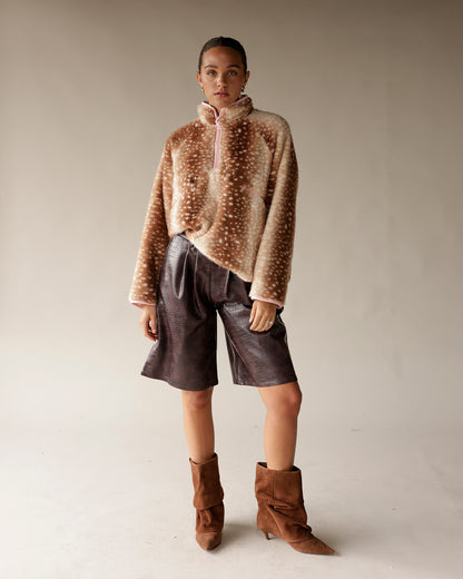 FAWN SHERPA OVERSIZED PULLOVER