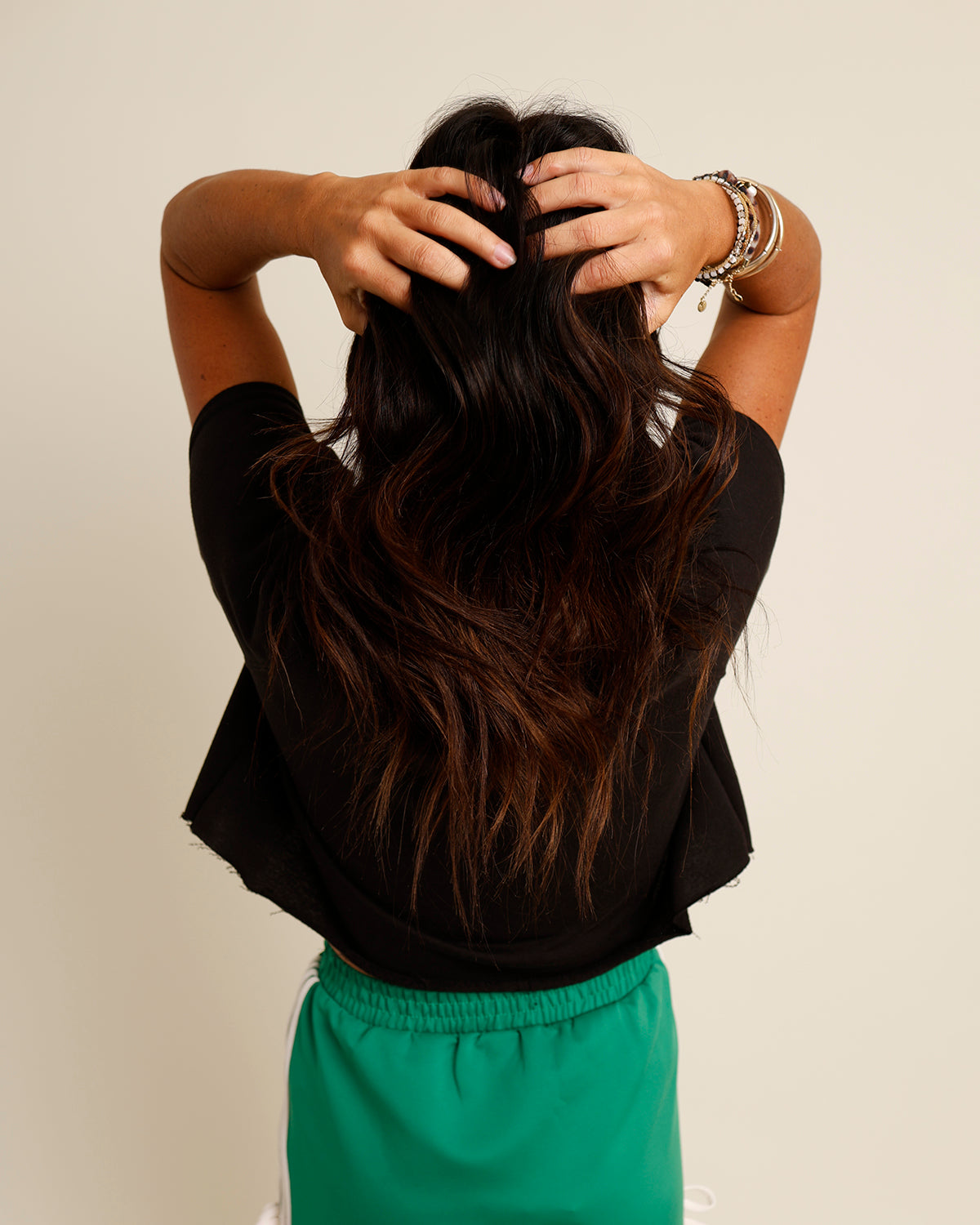 WORK IT OUT CROP TOP X BLACK