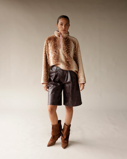 CROC OBSESSED FAUX LEATHER JORTS