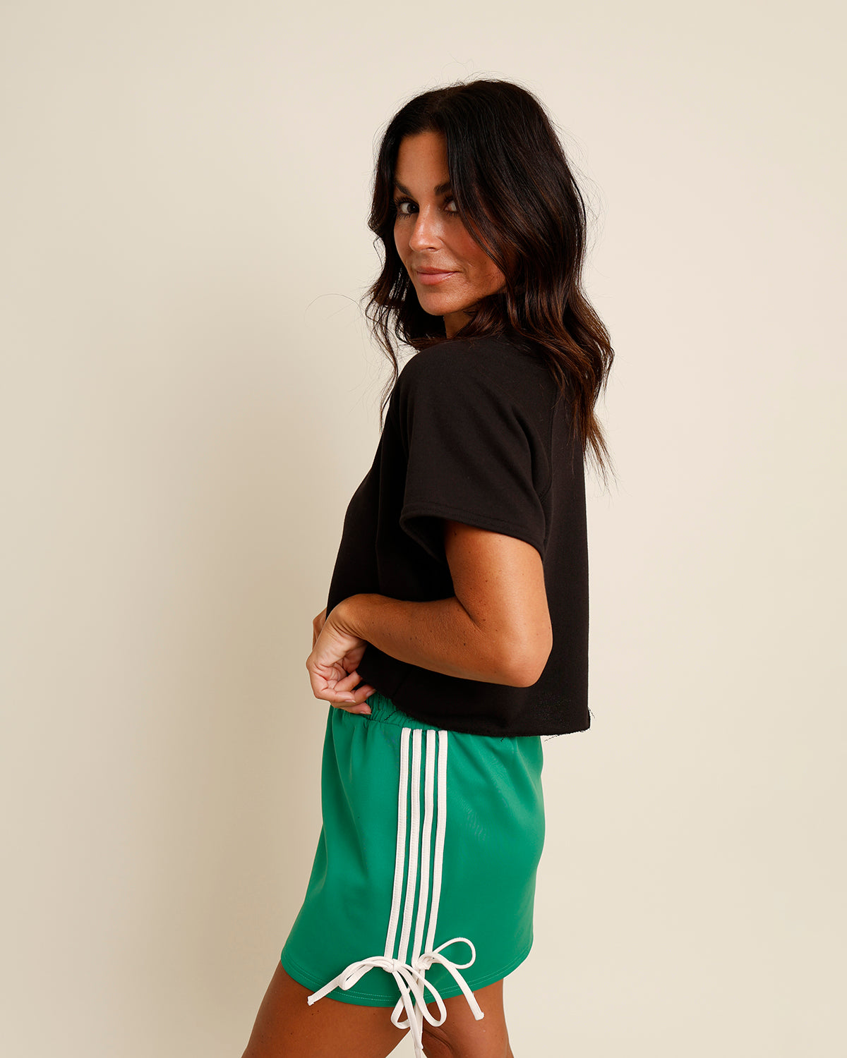 WORK IT OUT CROP TOP X BLACK