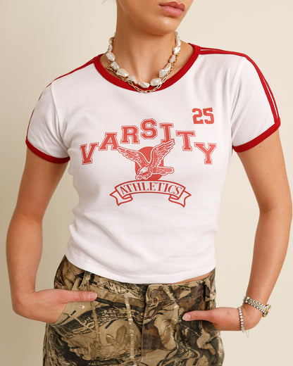 VARSITY ATHLETICS BABY RINGER TEE
