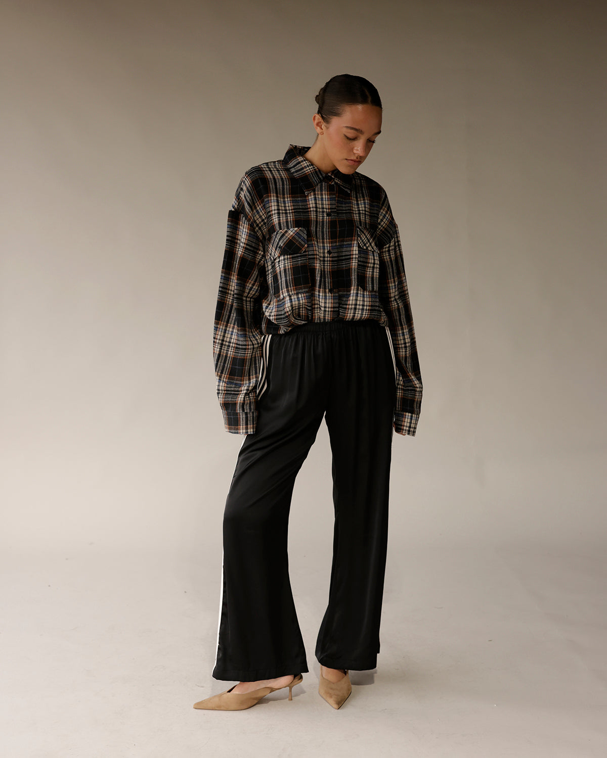 STAY IN YOUR LANE TRACK PANTS X BLACK