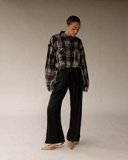 STAY IN YOUR LANE TRACK PANTS X BLACK