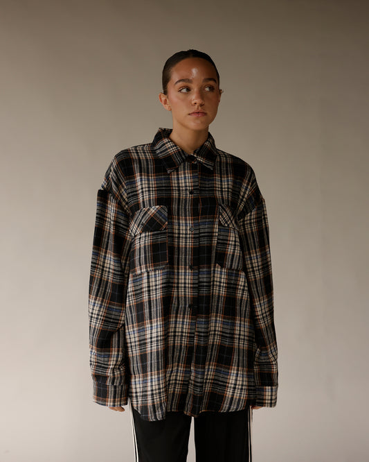 plaid shirt fall outfit inspo, perfect flannel for fall, oversized flannel, 