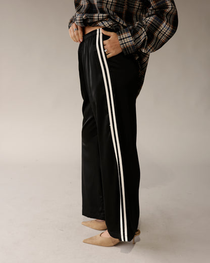 STAY IN YOUR LANE TRACK PANTS X BLACK