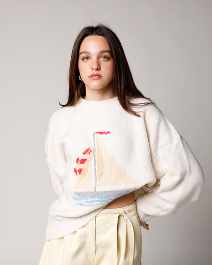 SAIL AWAY SWEATER X CREAM