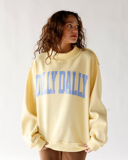 DILLY DALLY MOCK NECK SWEATSHIRT X YELLOW