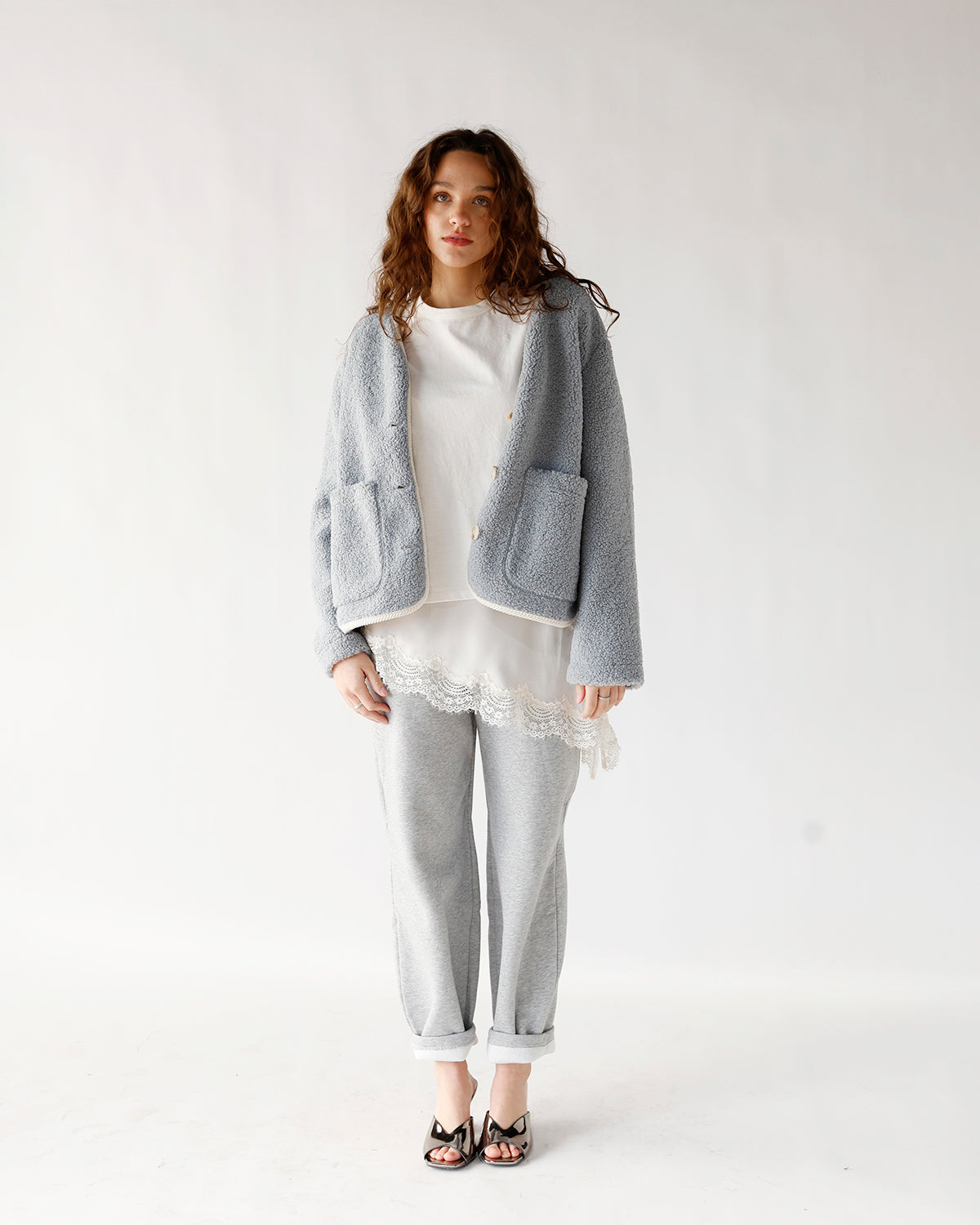 HIP IT GIRL BARREL JOGGERS X HEATHER GREY