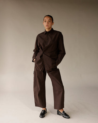 PISTOLA MILA PLAID BUTTON UP X HOT TODDY
