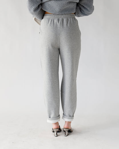 HIP IT GIRL BARREL JOGGERS X HEATHER GREY