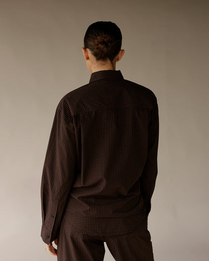 PISTOLA MILA PLAID BUTTON UP X HOT TODDY