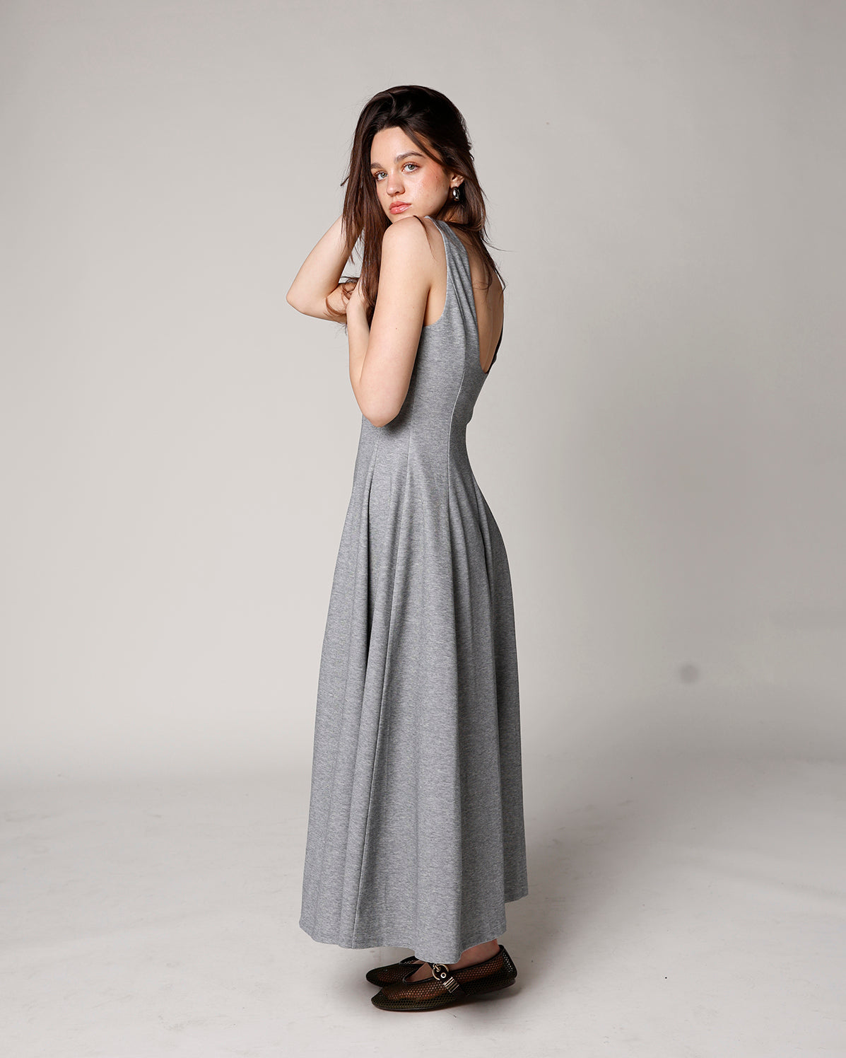 ASH FRONT ZIP MIDI DRESS