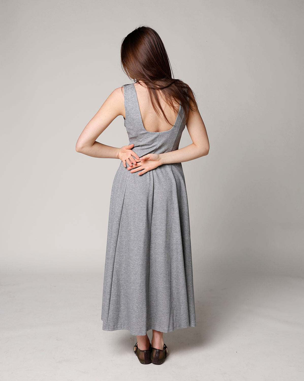 ASH FRONT ZIP MIDI DRESS