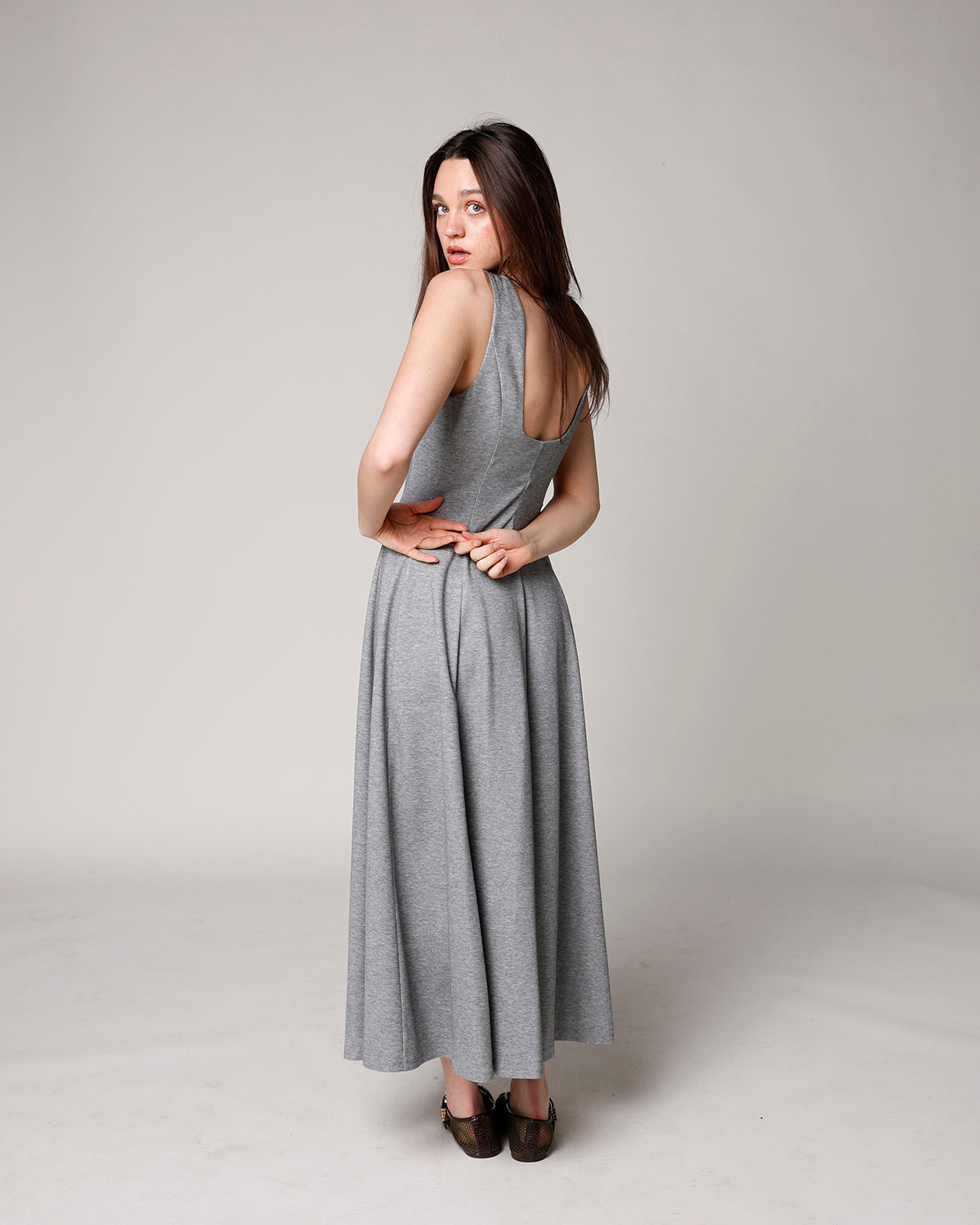 ASH FRONT ZIP MIDI DRESS