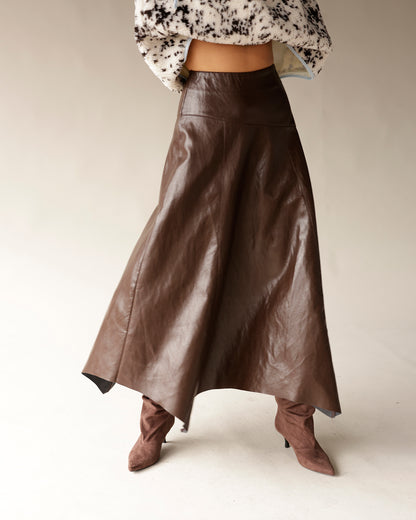brown leather skirt long brown skirt date night outfit skirt for date night maxi skirts