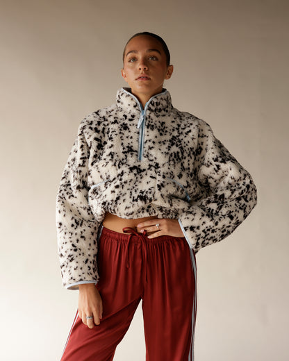 DALMATION DOT FLEECE PULLOVER