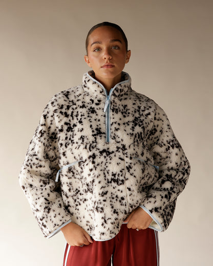 DALMATION DOT FLEECE PULLOVER