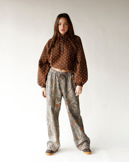 CHOCOLATE CHIP POLKA DOT PULLOVER