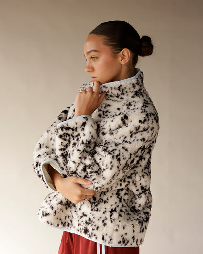 DALMATION DOT FLEECE PULLOVER