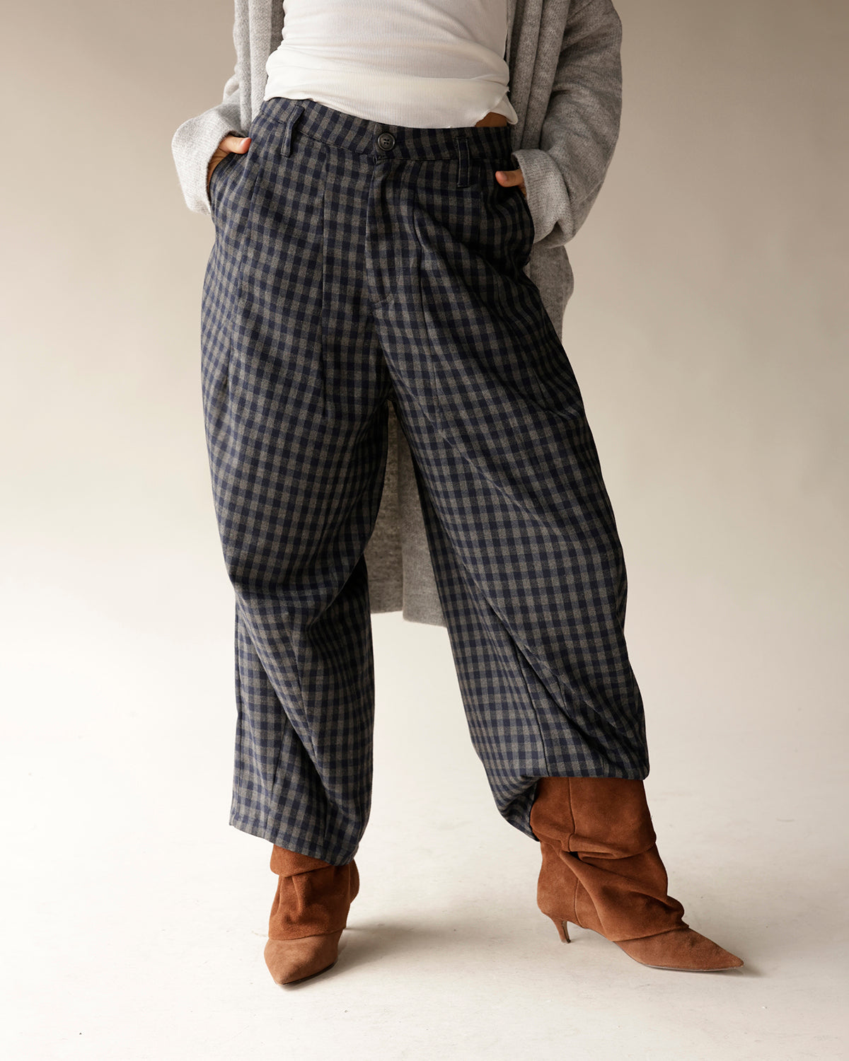 NYC FALL IN LOVE GINGHAM PANTS