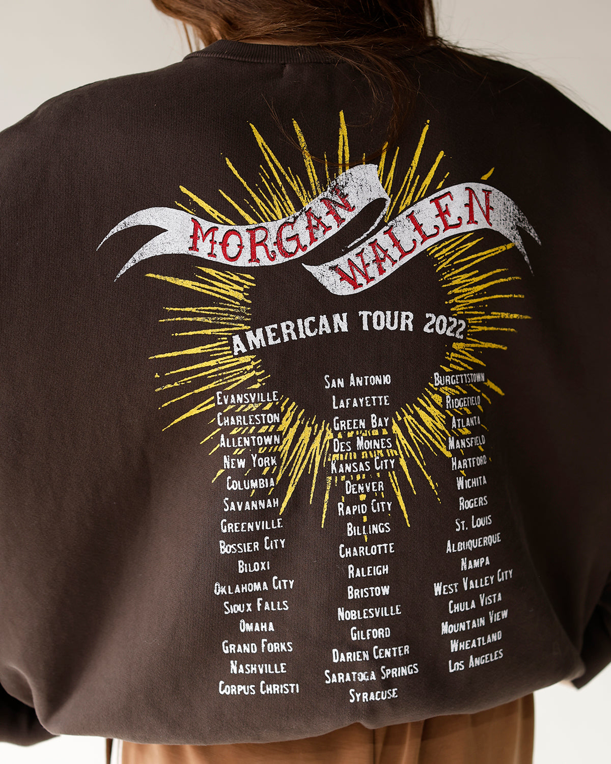 DAYDREAMER MORGAN WALLEN CLASSIC EAGLE OVERSIZED CREW SWEATSHIRT