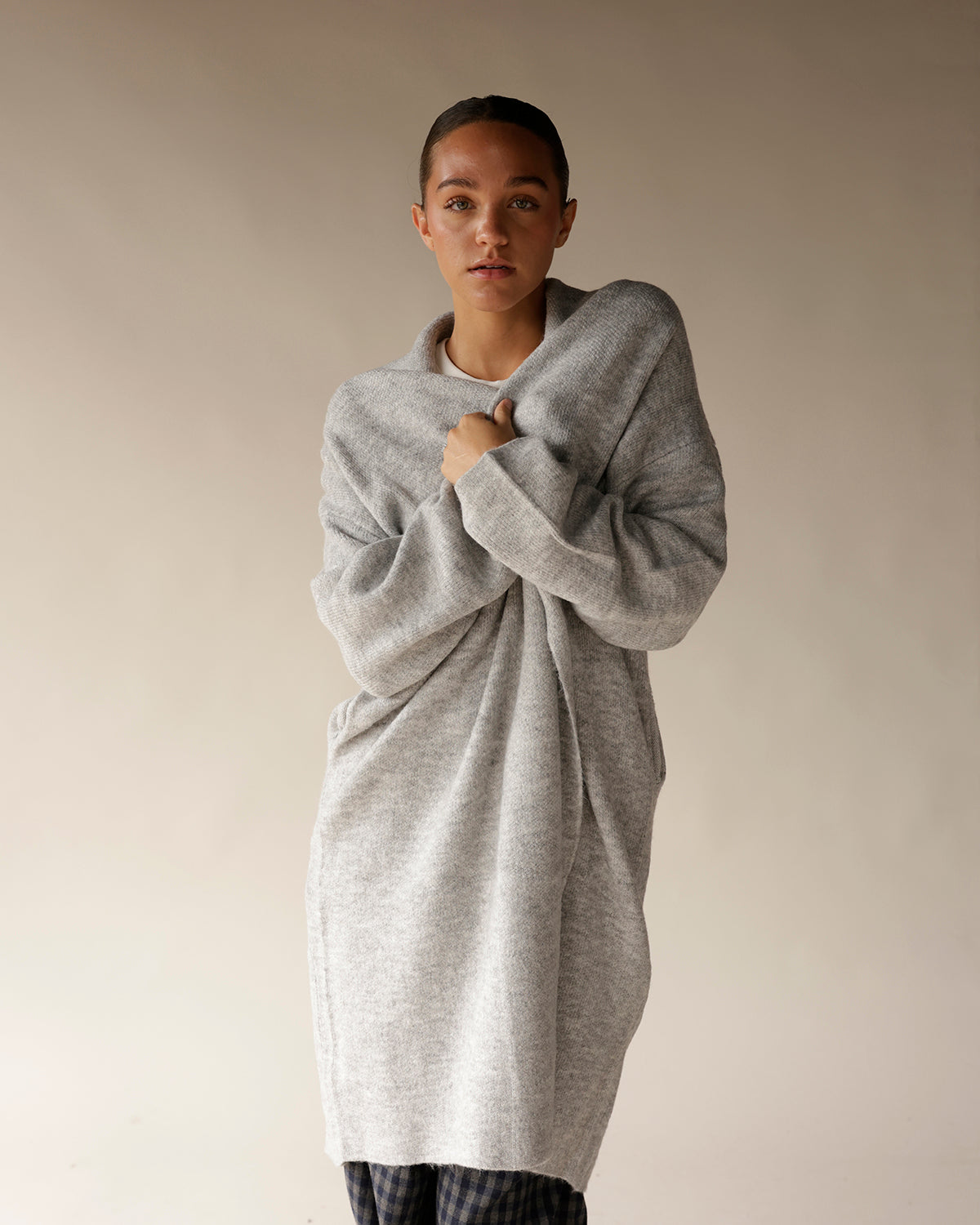 wrap cardigan, warm cozy cardigan, house jacket house cardigan everyday cardigan grey long cardigan 