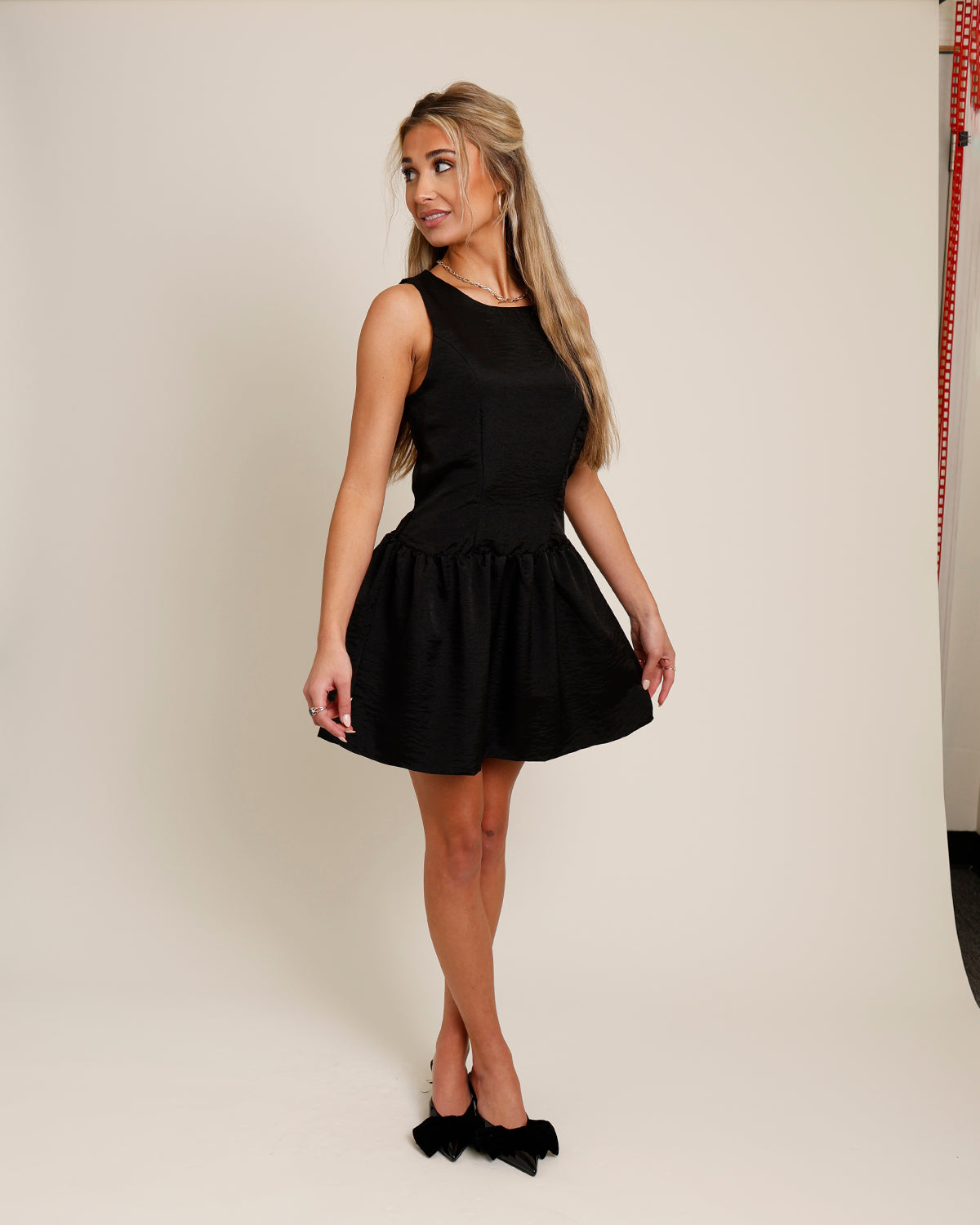 MILES BOW BACK MINI DRESS