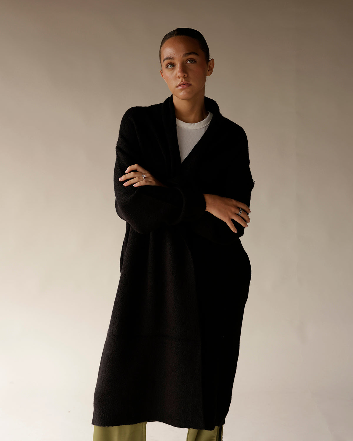 COMFY SEASON LONG SWEATER X DARK GRAY