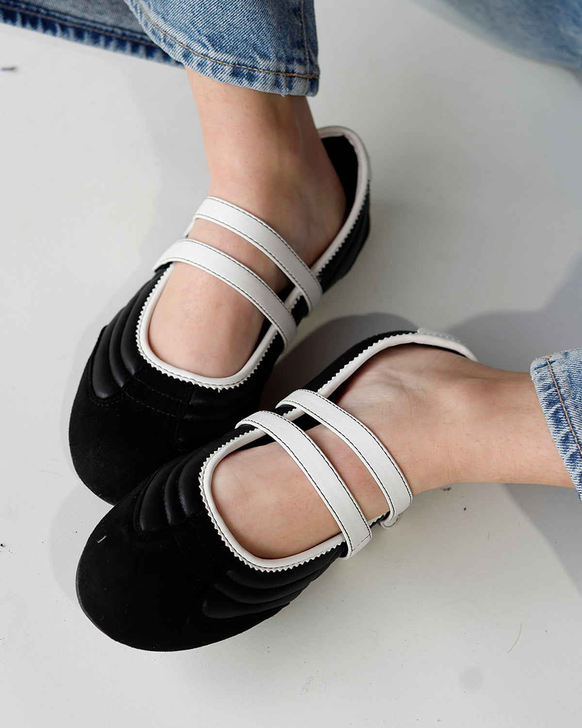 SALOME MARY JANE BALLET SNEAKER X BLACK