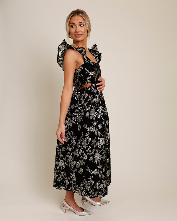 IRIS BROCADE MIDI DRESS