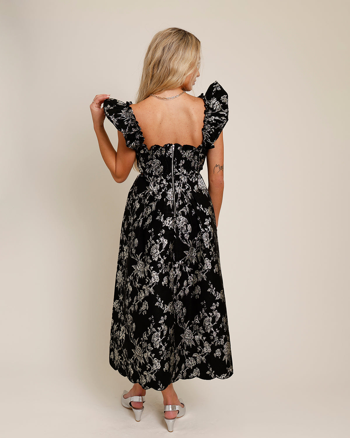 IRIS BROCADE MIDI DRESS