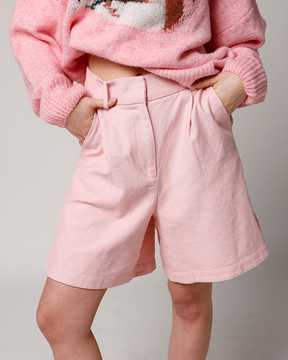 pink tailored wide leg shorts women's pink tailored trouser shorts