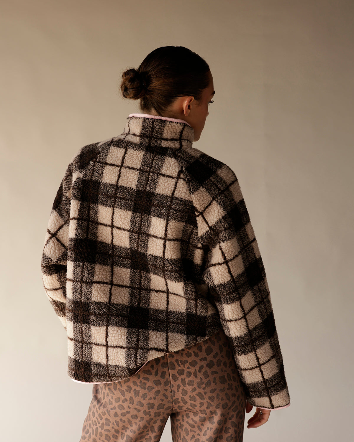 ROXY PLAID FLEECE PULLOVER
