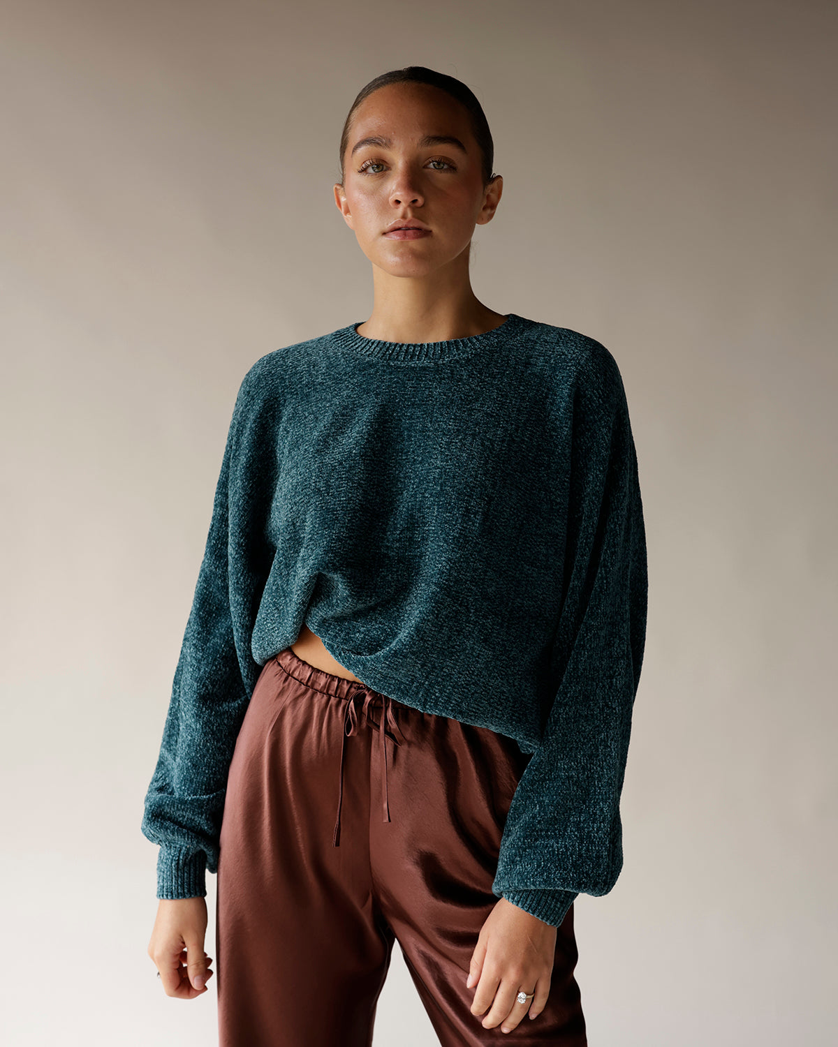 TEALLY COZY SWEATER