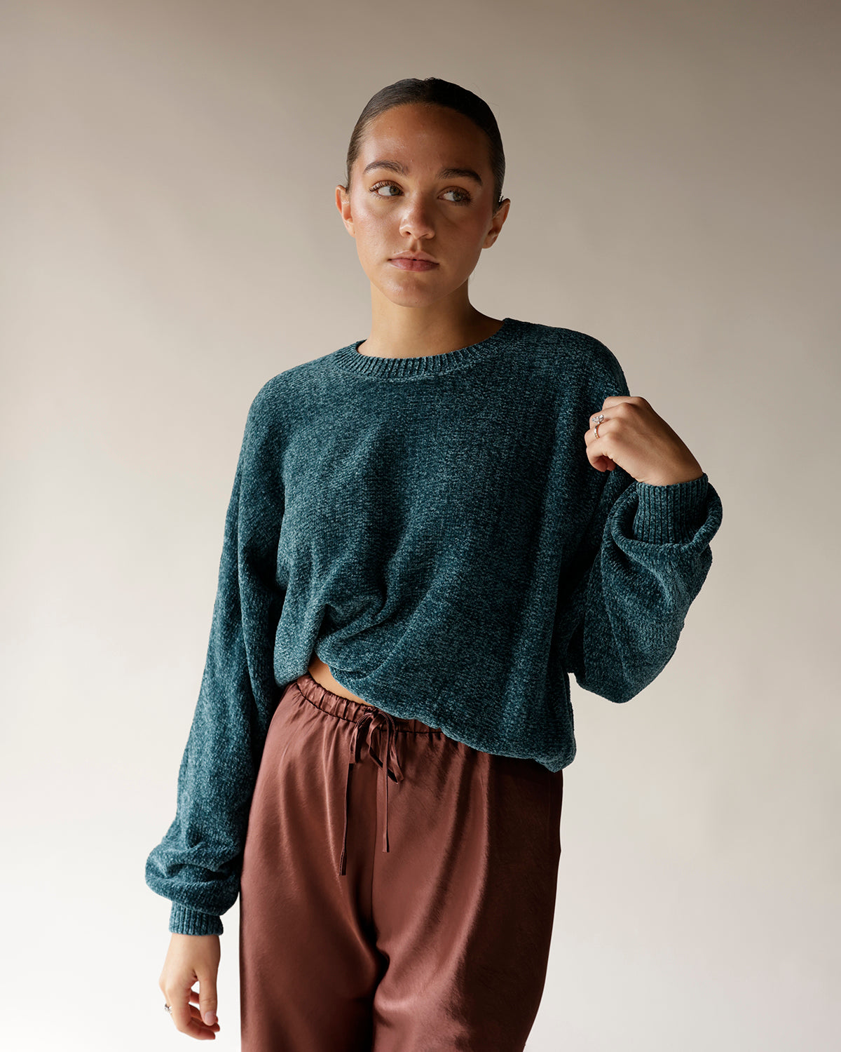 TEALLY COZY SWEATER