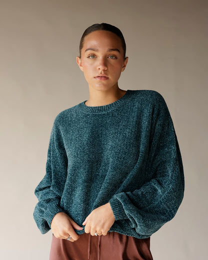 TEALLY COZY SWEATER