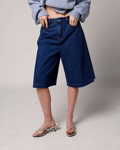 LAZARE BERMUDA SHORTS X BLUE DENIM