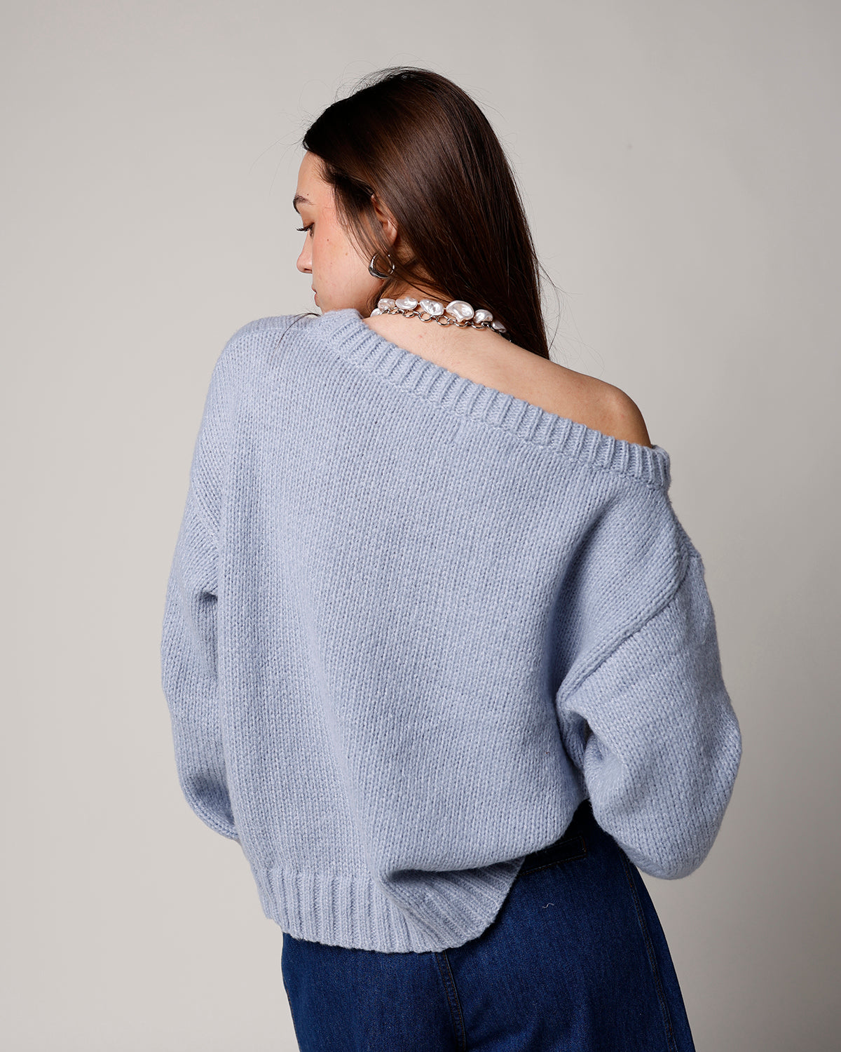 ALL AMERICAN OFF THE SHOULDER SWEATER