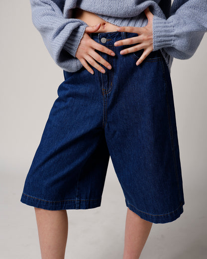 LAZARE BERMUDA SHORTS X BLUE DENIM
