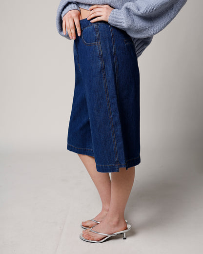 LAZARE BERMUDA SHORTS X BLUE DENIM