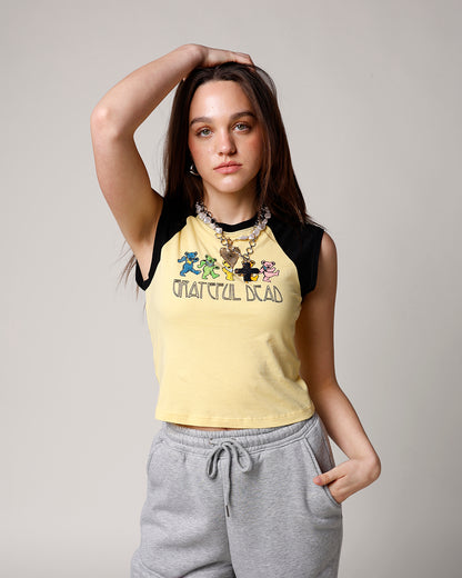 DAYDREAMER GRATEFUL DEAD BEARS RAGLAN TANK